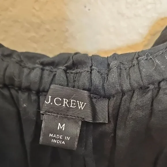 NWOT J.crew Medium Black Spaghetti Strap Ruffled Tiered Midi Dress - Picture 6 of 9